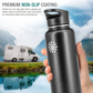 Skørter | Dione Water Bottle 40 oz. Bottle Double Wall Stainless Steel & Vacuum Insulated (Black) Sport Hydro Container for Home, Office, School, Outdoor Camping (Standard Mouth / Leak-proof / BPA-free Cap)