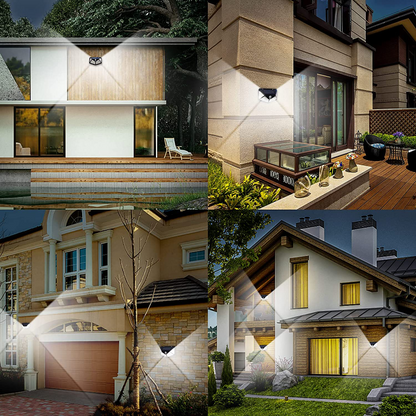 Skørter | 6 Pack Solar Outdoor Lights, 100LED/3 Modes 270° Lighting Angle Motion Sensor Security Lights, Wireless IP65 Waterproof
