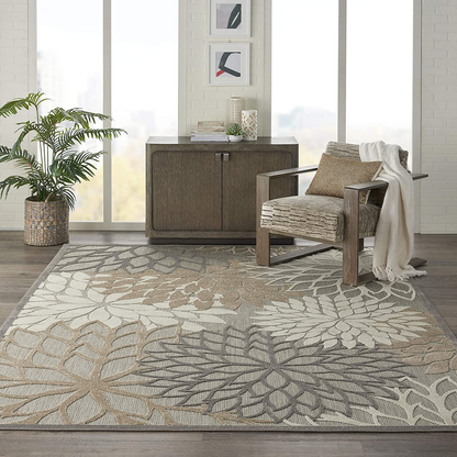 Skørter | Nourison Aloha Indoor/Outdoor Floral Natural 2'3" x 12' Area Rug, (12' Runner)