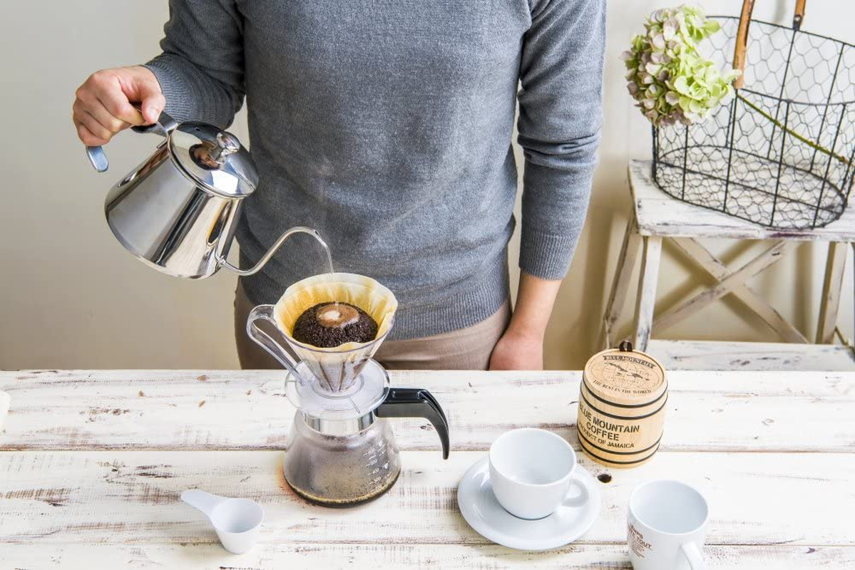 Skørter | Pour Over Coffee Dripper By Sanyo Sangyo: 1-to-4 Cup FLOWER SHAPED Brewer | Smart Drip Coffee Maker And Server | For Freshly Brewed Coffee | Elegant Smart Design For Better Brewing