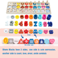 Skørter | QZMTOY Counting Shape Stacker Wooden Counting Sorting Stack Tower with Wooden Colorful Number Shape Mathematical Blocks for Kids Kindergarten Educational Toys
