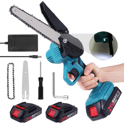 Skørter | Electric Chainsaw Cordless Chainsaw with 2 Large Batteries, Garden Tool for Wood Cutting Tree Pruning
