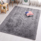 Skørter | PAGISOFE Ultra Soft Fluffy Shag Area Rugs for Bedroom, Fluffy Silver Rugs for Children's Room, Girls' Room, Baby Room, Kids' Room Decor, Floor Fuzzy Rugs for Living Room, 4x5.3 Feet, Light Gray Rug