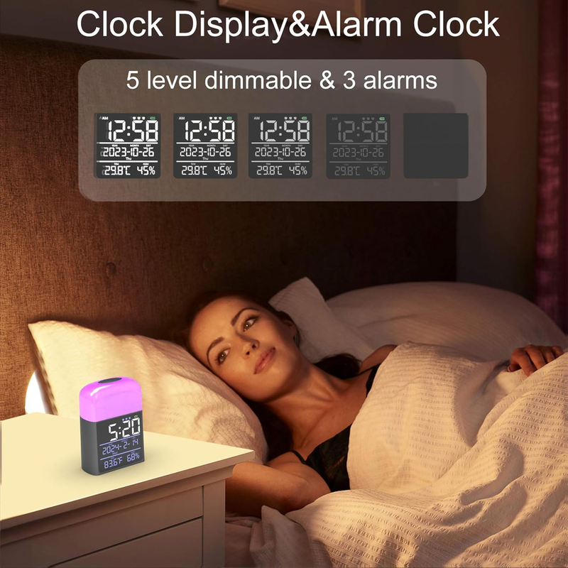Skørter | Digital Sunrise Alarm Clock - 9 Color Night Light