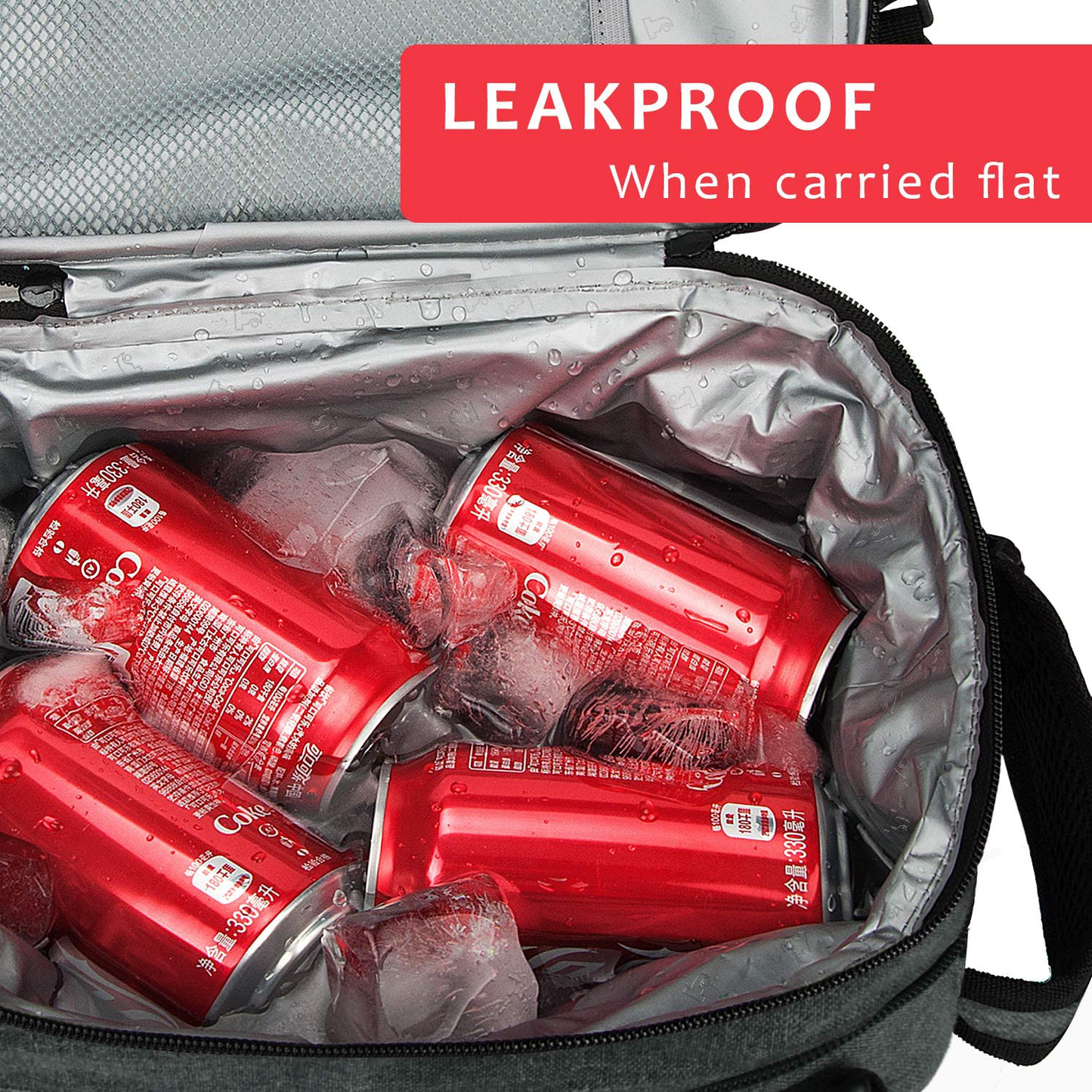 Skorter | Expandable Insulated Lunch Bag, Leakproof Flat Lunch Cooler Tote With Shoulder Strap For Men And Women, Suitable For Work & Office Tirrinia, Blue