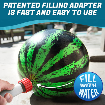 Skorter | Watermelon ball – The ultimate swimming pool game | Pool ball for underwater passing, dribbling, diving, and pool games for teenagers, children, or adults | 9-inch ball filled with water