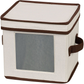 Skørter | Household Essentials 534 Service Storage Box with Lid and Handle | Chest for Salad Bowl | Natural Leather with Brown Edge