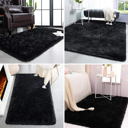Skørter | TWINNIS Super Soft Shaggy Rugs, Fluffy Rugs, 4x5.9 Feet, Indoor Modern Plush Area Rugs for Living Room Bedroom Children's Room Nursery Home Decor, Upgraded Anti-Slip Durable Rectangular Fuzzy Rug, Indigo