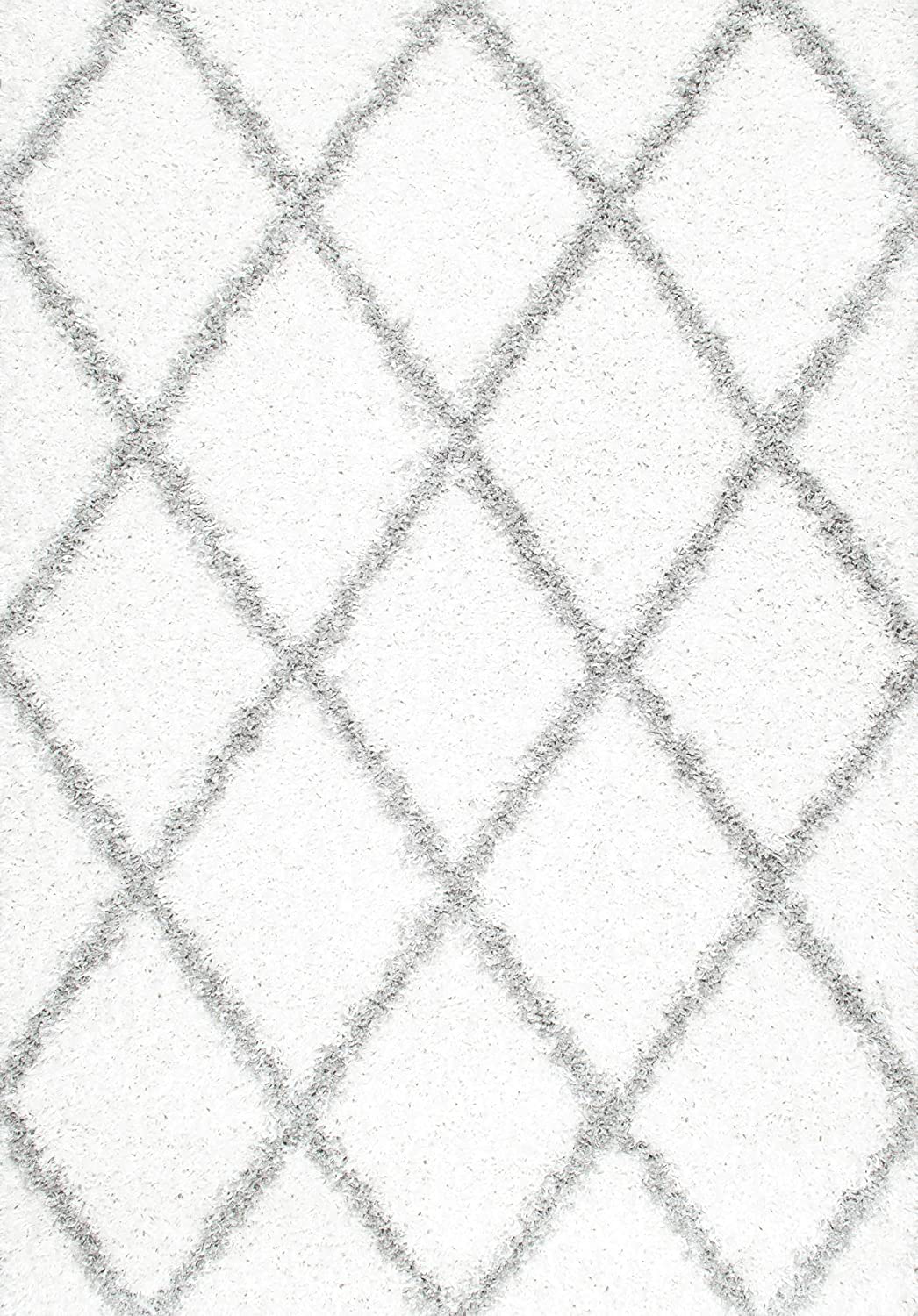 Skørter | nuLOOM Tess Cozy Soft & Plush Modern Area Rug, 4' Square, White