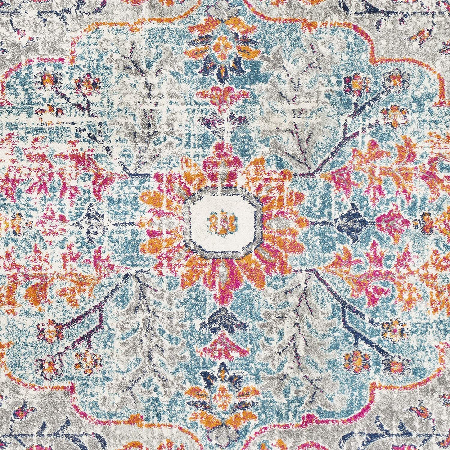 Skørter | Artistic Weavers Odelia Vintage Bohemian Area Rug, 4' x 6' Oval, Orange/Navy Blue