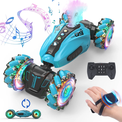 Skørter | 1:12 RC 2.4Ghz 4WD Hand Controlled RC Car with 360° Rotation, Spray, Lights and Music