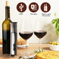 Skørter | 5-piece rechargeable electric wine opener set - Includes stopper, pourer, foil cutter, charging cable (USB-C), electric corkscrew