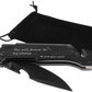 Skørter | Engraved Hunting Pocket Knife, I Love You More, Pocket Knife for Men with 6 Functions, LED Light, Fire Starter, Bottle Opener, Belt Cutter, Glass Breaker, Men’s Pocket Knife