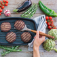 Skørter | Miusco Non-Stick Silicone Kitchen Utensil Set with Natural Acacia Hardwood Handle, 5 Double-Sided, Gray, High Heat Resistant