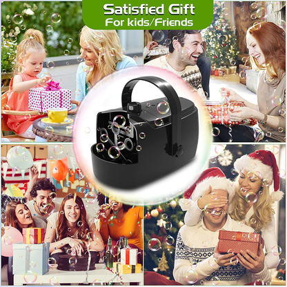 Skorter | Bubble Machine Durable Automatic Bubble Blower, 4800+ Bubbles Per Minute Bubbles for Children Toddlers Bubble Maker Powered by Plug-in or Batteries Bubble Toys for Indoor Outdoor Birthday Party