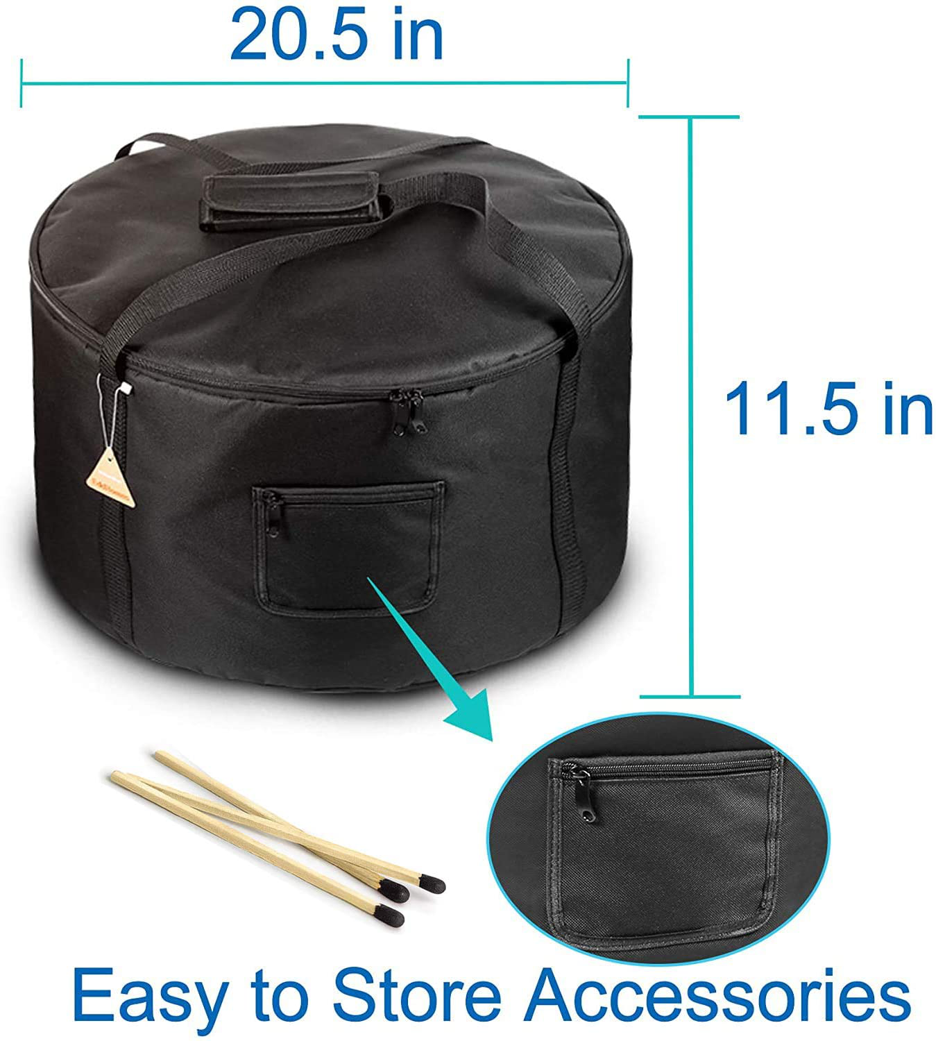 Skorter | Carrying bag for Outland Firebowl 823 Outdoor Portable Propane Fireplace Carrying Bag for Firebowl 870 Waterproof 19 Inch Gas Fireplace Carrying Bag for Outland Fire Bowl 893