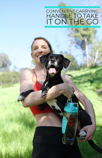 Skorter | AquaFrut 32 OZ Fruit Infuser Water Bottle BPA-Free Fruit Infusion Sports Bottle - Flip Top Lid with Drinking Spout, Leak-Proof, Made of Durable Tritan. Free Recipe eBook! (Teal)