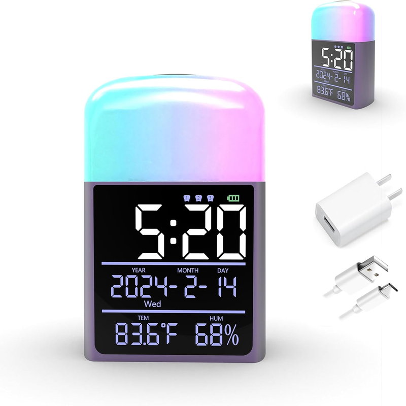 Skørter | Digital Sunrise Alarm Clock - 9 Color Night Light