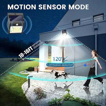 Skørter | 6-Pack Solar Motion Sensor Outdoor Light, Waterproof Wireless Security Lighting