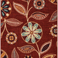 Skørter | Maples Rugs Reggie Floral Area Rugs for Living Room & Bedroom [Made in USA], 3'4 x 5, Merlot