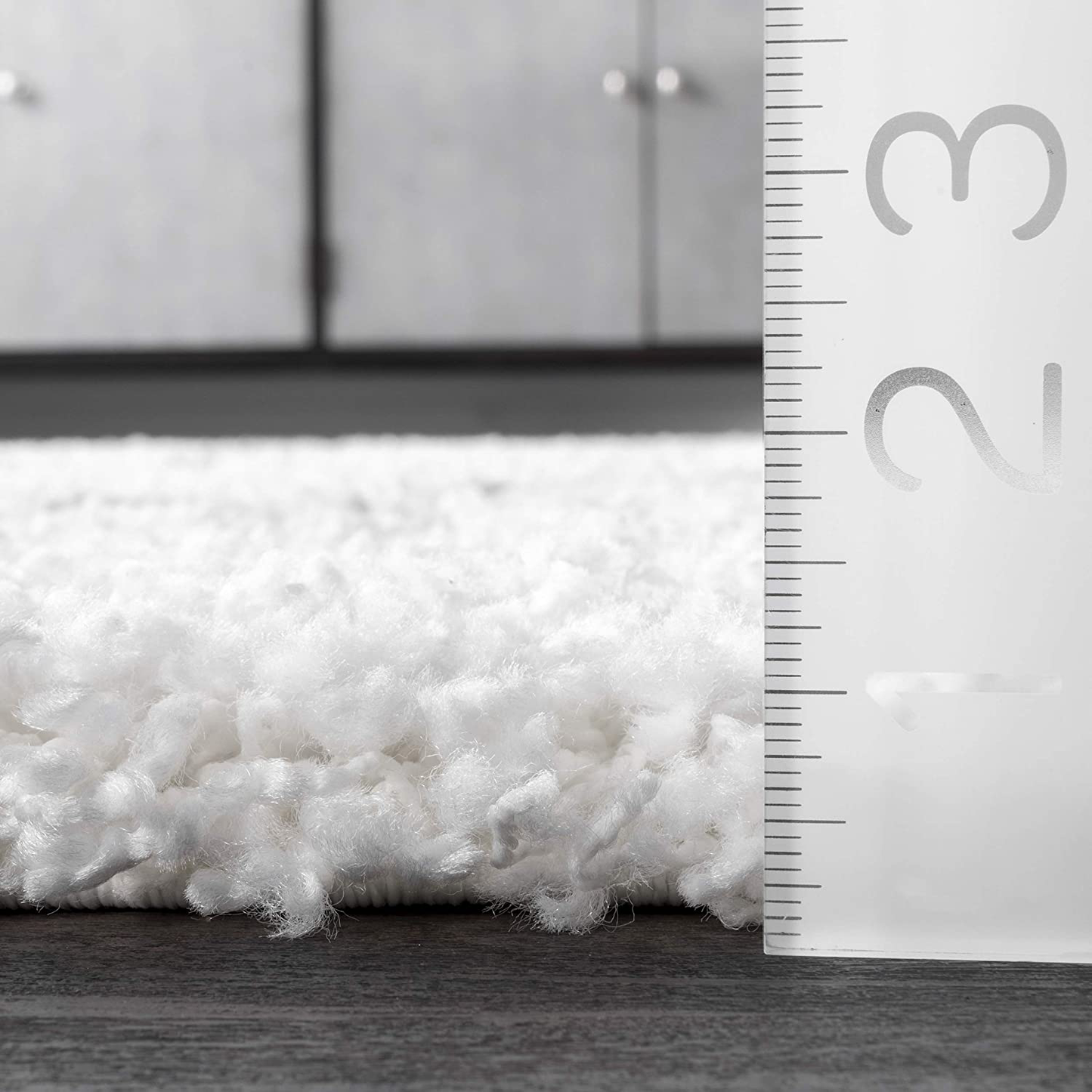Skørter | nuLOOM Tess Cozy Soft & Plush Modern Area Rug, 4' Square, White