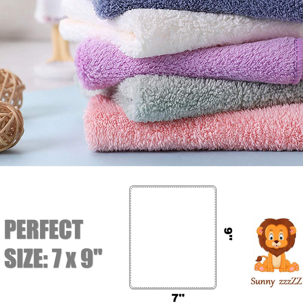 Skørter | Sunny zzzZZ 24 Pack Kitchen Cloths (Aquamarine, 10 x 10 Inches) - Does not shed fluff - No smell Reusable Dish Towels, Premium Dish Cloths, Super Absorbent Coral Fleece Cleaning Cloths