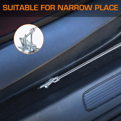 Skorter | 2 Pack Magnetic Pick-Up Tool Set, Telescopic 360 Swivel Expandable Magnetic Tool with LED Light