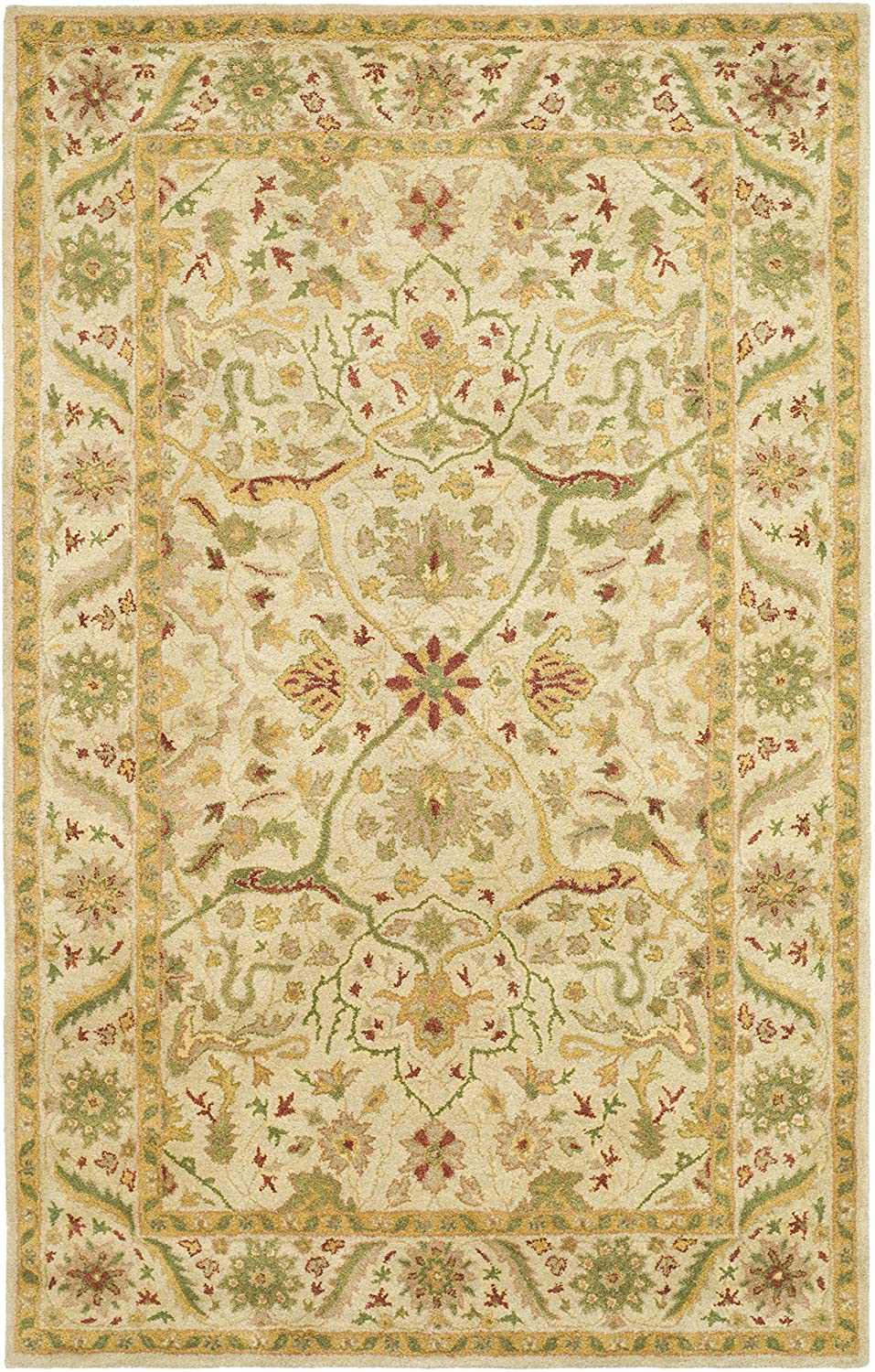 Skørter | Safavieh Antiquity Collection AT14F Handmade Traditional Oriental Premium Wool Rug, 3' x 5', Brown / Green