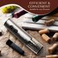 Skørter | 5-piece rechargeable electric wine opener set - Includes stopper, pourer, foil cutter, charging cable (USB-C), electric corkscrew