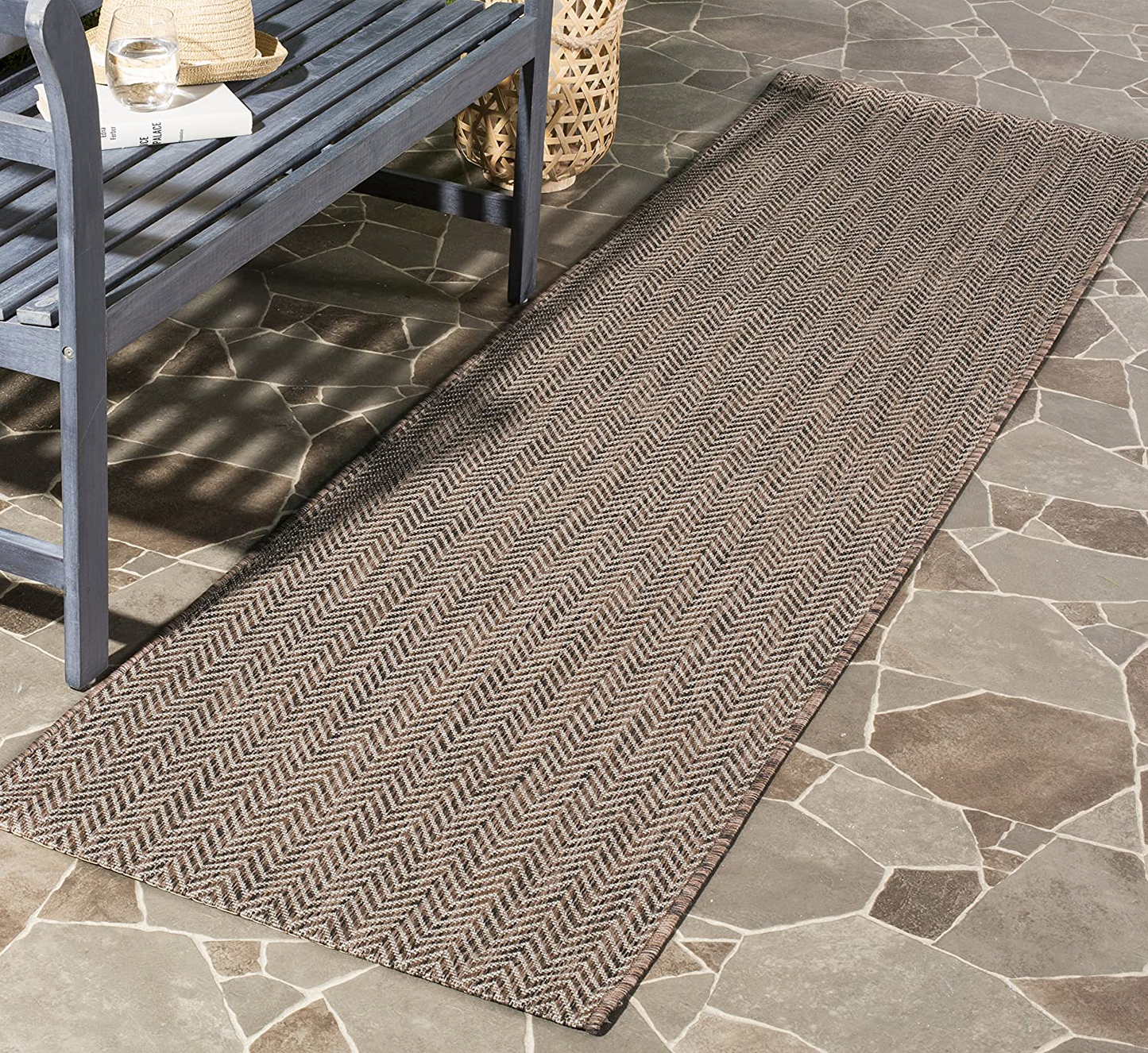 Skørter | Safavieh Courtyard Collection CY8022 Indoor/ Outdoor Non-Shedding Stain-Resistant Patio Backyard Runner, 2'3" x 6'7", Brown / Beige