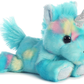 Skørter | Aurora Bundle of 2 Filled Beanbag Animals - Blueberry Ripple Unicorn & Jelly Roll Unicorn, Blue/Pink, Multicolored