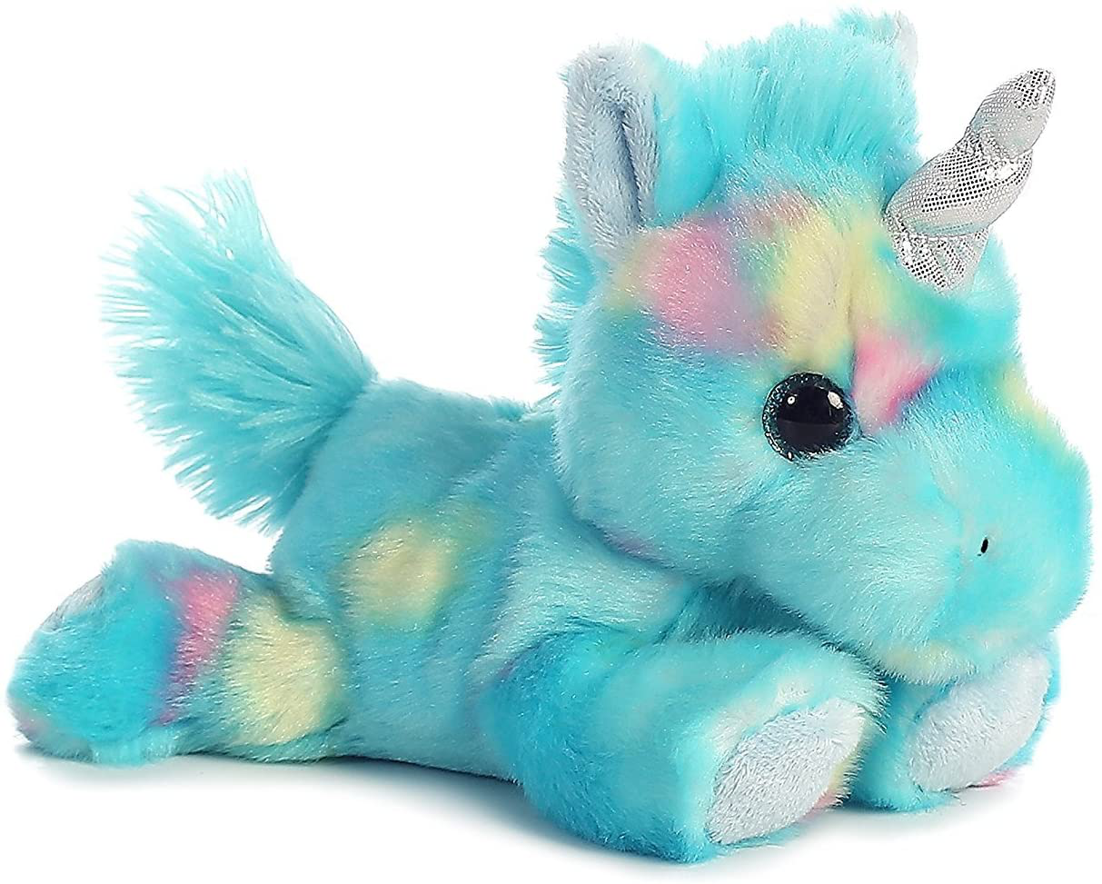 Skørter | Aurora Bundle of 2 Filled Beanbag Animals - Blueberry Ripple Unicorn & Jelly Roll Unicorn, Blue/Pink, Multicolored