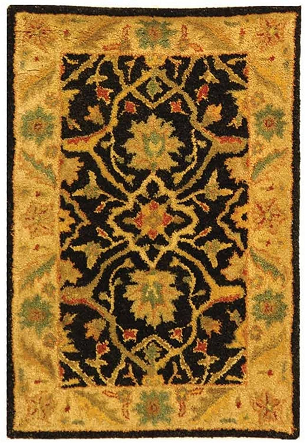 Skørter | Safavieh Antiquity Collection AT14B Handcrafted Traditional Oriental Premium Wool Accent Rug, 2' x 3', Black