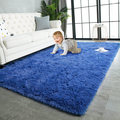 Skørter | TWINNIS Super Soft Shaggy Rugs, Fluffy Rugs, 4x5.9 Feet, Indoor Modern Plush Area Rugs for Living Room Bedroom Children's Room Nursery Home Decor, Upgraded Anti-Slip Durable Rectangular Fuzzy Rug, Indigo