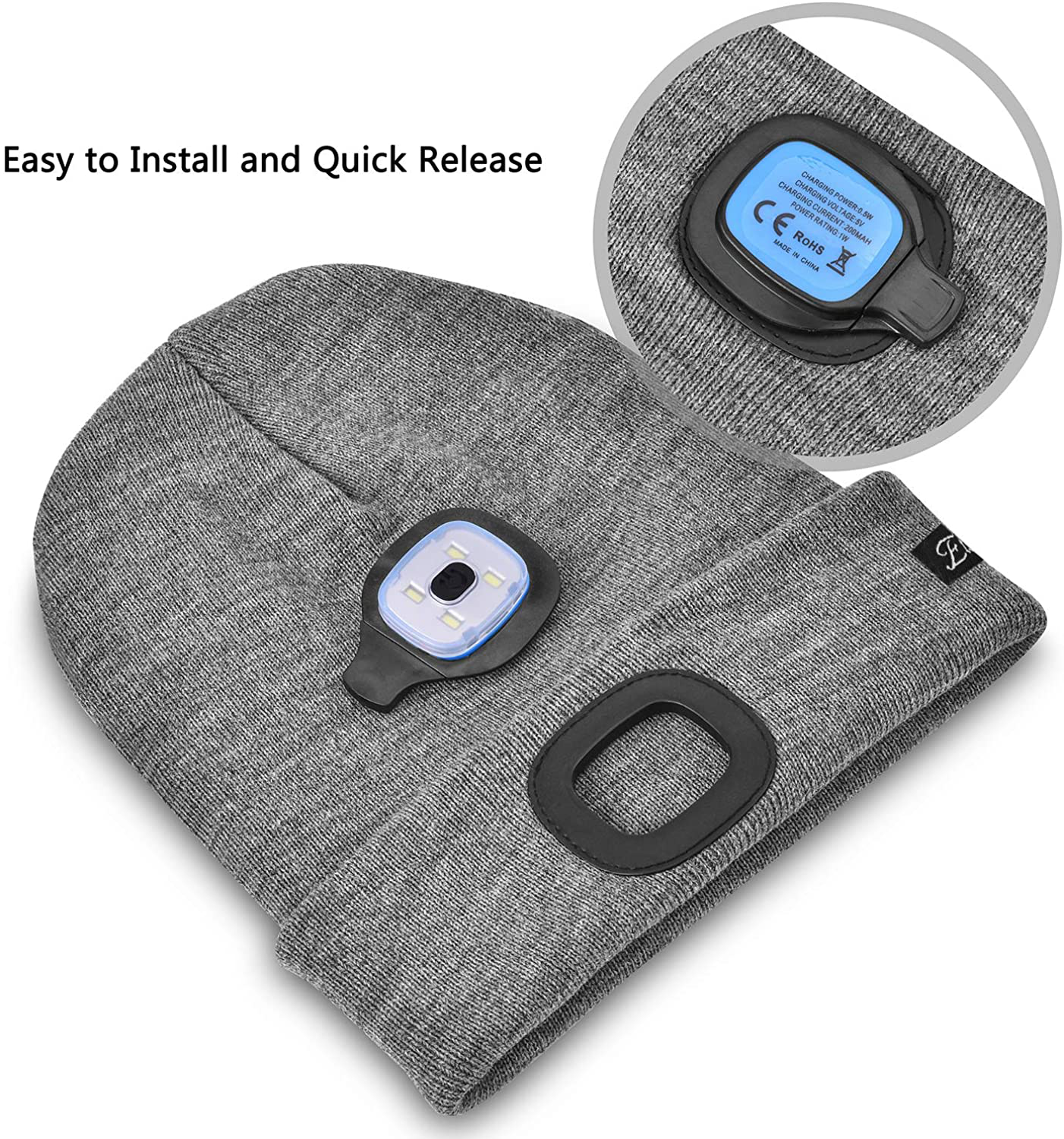 Skørter | Unisex LED Beanie with Light Gifts for Men Dad Father USB Rechargeable Cap