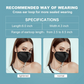 Skørter | KN95 Face Masks Black, 5-Layer Cup Dust Mask, Individually Packaged