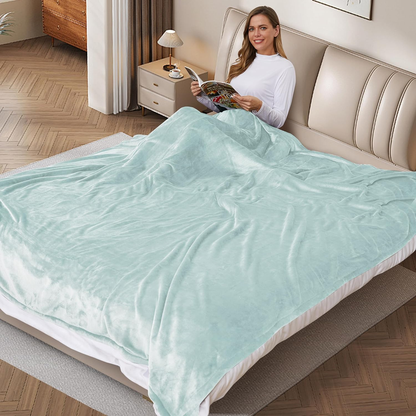 Skørter | Heated electric throw blanket, cozy flannel warming blanket with 4 heat levels