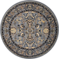 Skørter | Unique Loom Kashan Traditional Floral Rug, 4 Feet, Gray/Ivory