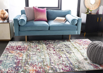 Skørter | Safavieh Madison Collection MAD469A Modern Abstract Non-Shedding Living Room Bedroom Dining Room Home Office Area Rug, 5'3" x 7'6", Blue / Green