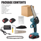 Skørter | Electric Chainsaw Cordless Chainsaw with 2 Large Batteries, Garden Tool for Wood Cutting Tree Pruning