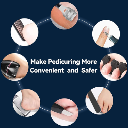 Skorter | 17-in-1 Electric Heel Remover for Feet with 3 Roller Heads - 2 Speeds - Rechargeable Waterproof Professional Pedicure Set