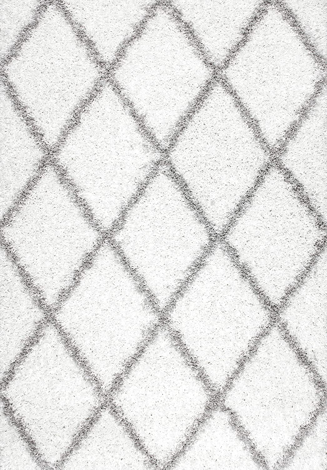 Skørter | nuLOOM Tess Cozy Soft & Plush Modern Area Rug, 4' Square, White