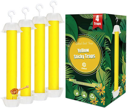 Skørter | Gideal Fly Stick 6-Pack Fly Catching Stick, Hanging Fly Traps Sticky, Flying Insect Trap with Hanging Hook, Indoor / Outdoor Fly Catchers