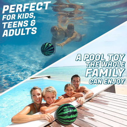 Skorter | Watermelon Ball Combo Pack | The ultimate swimming pool game | Pool ball for underwater passing, dribbling, diving, and pool games for teenagers, kids, or adults | 9" and 6.5" balls filled with water