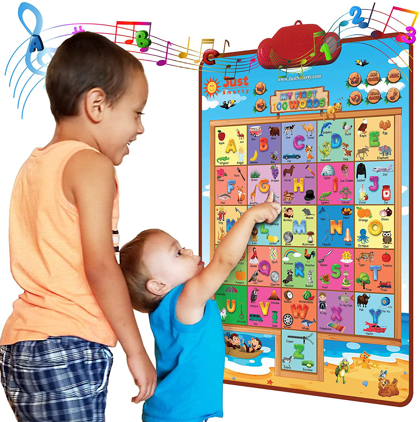 Skørter | Just Smarty Interactive 100 Words Learning Poster