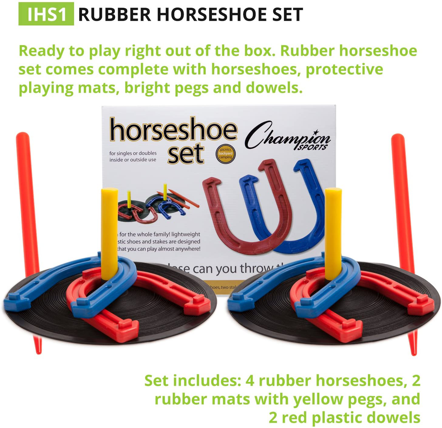 Skørter | Champion Sports Indoor/Outdoor Horseshoe Set