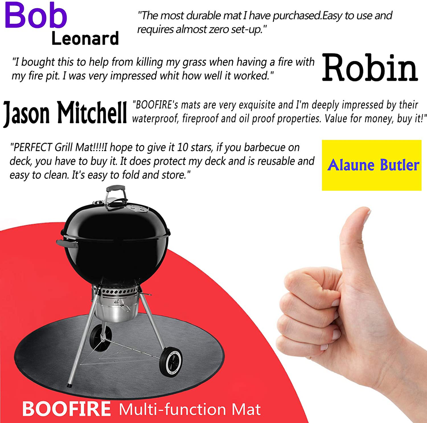 Skørter | Round Ember Mat for Under Grill Fireplace, Fireplace Mat for the Terrace, Flame Retardant Heat Resistant BBQ Gas Grill Air Fryer Protective Mat for Patio Grass Area Outdoor Campsite Fire Safe Pad Black (36")