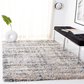 Skørter | SAFAVIEH Fontana Shag Collection FNT856G Modern Non-Shedding Living Room Bedroom Dining Room Entrance Curtain 2-inch Thick Area Rug, 3' x 5', Gray / Ivory