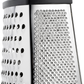 Skørter | Our Chef Professional Box Grater, Stainless Steel with 4 Sides, Best for Parmesan Cheese, Vegetables, Ginger, XL Size, Gray