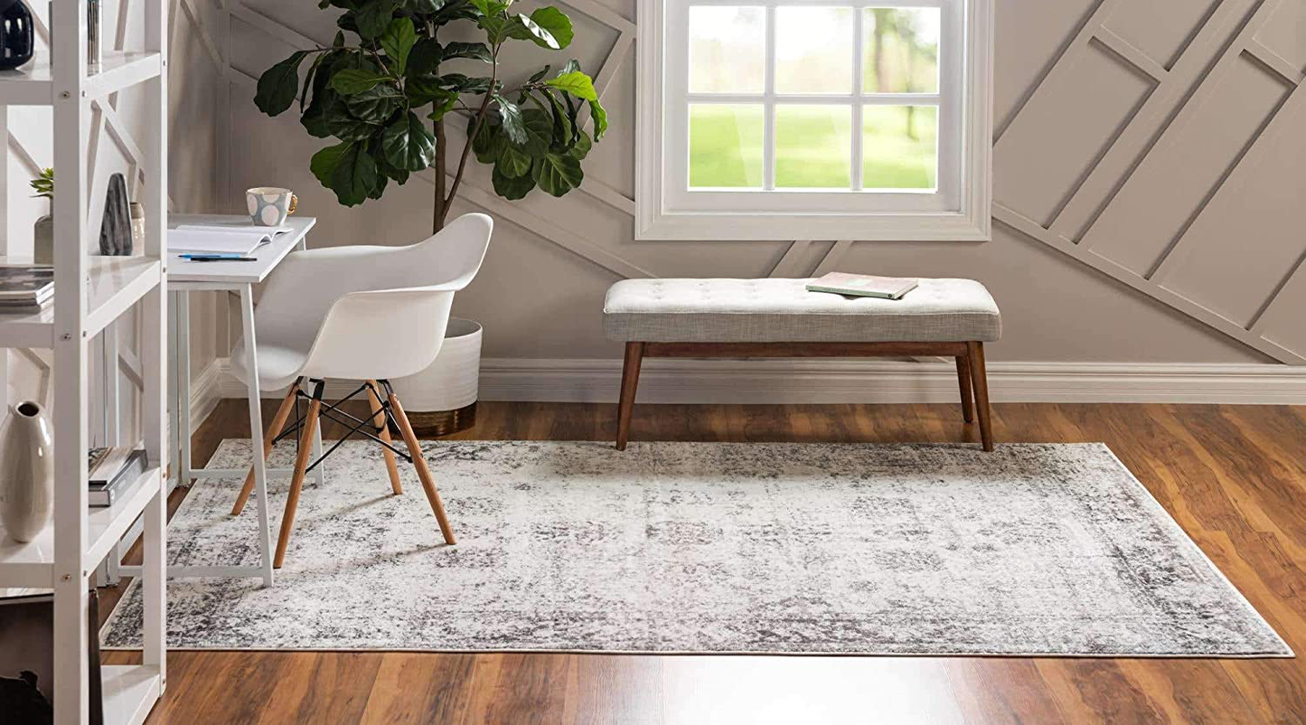 Skørter | Unique Loom Sofia Collection Area Traditional Vintage Rug, French Inspired Perfect for All Home Décor, 2' 0 x 9' 10 Runner, Ivory/Brown